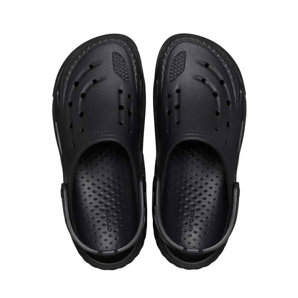 Crocs Unisex Adult Off Grid Clog, Men's Size 11 All Black Slip-On Shoes NEW